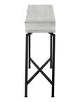 43" Brown And Black Cross Leg Console Table