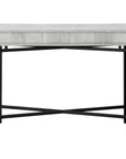 43" Brown And Black Cross Leg Console Table