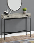 43" Brown And Black Cross Leg Console Table
