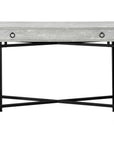 43" Brown And Black Cross Leg Console Table
