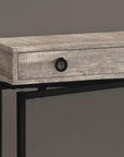 43" Brown And Black Cross Leg Console Table