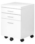 25" White Particle Board Filing Cabinet With Drawers