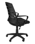 Black Adjustable Height Swivel Rolling Office Chair