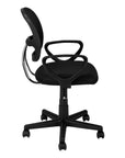Black Adjustable Height Swivel Rolling Office Chair