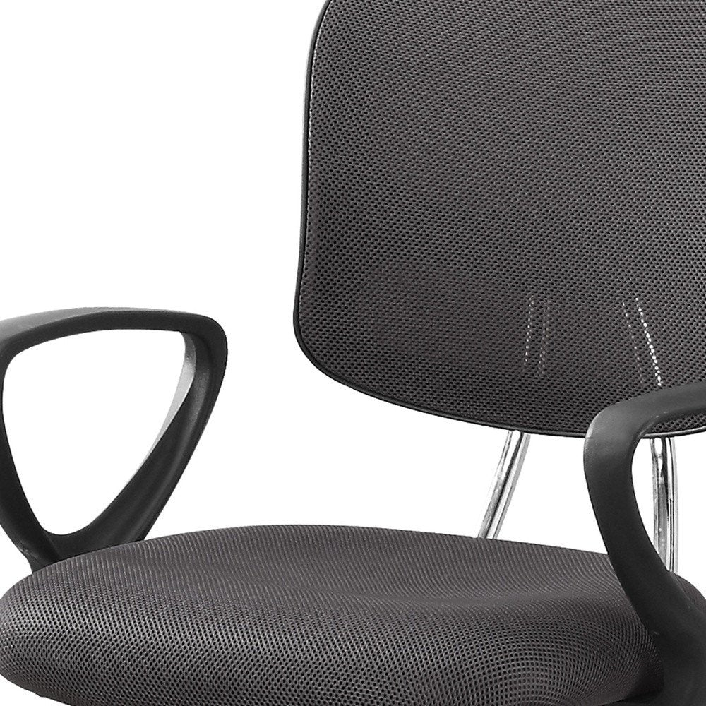 Black Adjustable Height Swivel Rolling Office Chair
