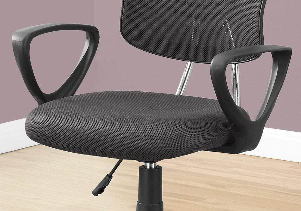 Black Adjustable Height Swivel Rolling Office Chair