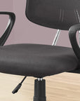 Black Adjustable Height Swivel Rolling Office Chair