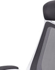 Gray Black and Silver Adjustable Height Swivel Rolling Executive Office Chair