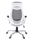 Gray Black and Silver Adjustable Height Swivel Rolling Executive Office Chair