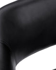 Black and Silver Adjustable Swivel Faux Leather Rolling Office Chair