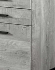 25" Brown Particle Board and Wood Filing Cabinet With Drawers