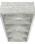 48" Gray Wood Four Tier Bookcase
