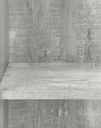 48" Gray Wood Four Tier Bookcase
