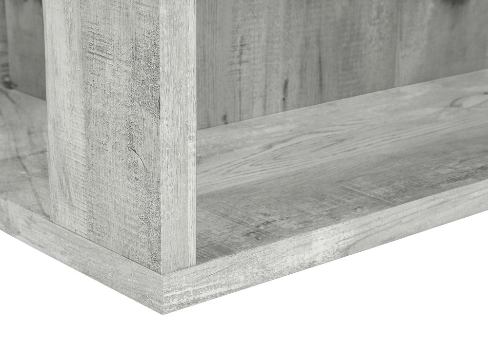 48" Gray Wood Four Tier Bookcase
