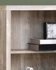 48" Taupe Distressed Wood Adjustable Four Tier Bookcase