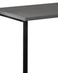47" Gray and Black L Shape Computer Desk With Three Drawers