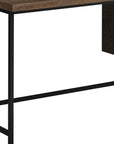 55" Brown and Black Computer Desk With Three Drawers