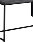 55" Gray and Black Computer Desk With Three Drawers