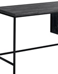 55" Gray and Black Computer Desk With Three Drawers