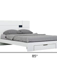 Four Piece White Solid Wood Bedroom Set With Mirror