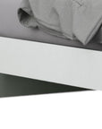 Four Piece White Solid Wood Bedroom Set With Mirror