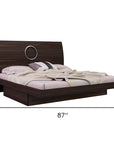 Four Piece Wood Brown Solid Wood Bedroom Set With Mirror