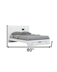 Four Piece White Solid Wood Bedroom Set With Mirror