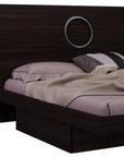 Four Piece Wood Brown Solid Wood Bedroom Set With Mirror