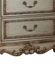31" Gold Two Drawers Solid Wood Mirrored Nightstand