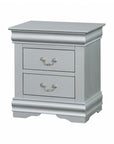 24" Platinum Two Drawers Nightstand