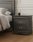 24" Platinum Two Drawers Nightstand