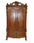 82" Brown Wood Accent Cabinet With Two Doors