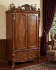 82" Brown Wood Accent Cabinet With Two Doors