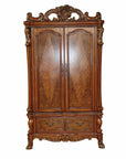 82" Brown Wood Accent Cabinet With Two Doors