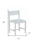 White Wood Stationary Desk Chair