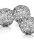 Set of Three Silver Wire 3" Decorative Orbs