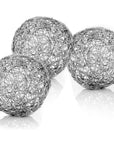 Set of Three Silver Wire 3" Decorative Orbs