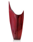 18" Red Aluminum Pointy Table Vase