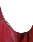 18" Red Aluminum Pointy Table Vase