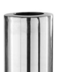 56" Silver Aluminum Cylinder Table Vase