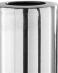 56" Silver Aluminum Cylinder Table Vase