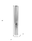 56" Silver Aluminum Cylinder Table Vase