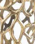 32" Aluminum Silver Twigs Cylinder Floor Vase