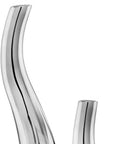 Set of Two Silver Aluminum Squiggly Vases