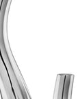 Set of Two Silver Aluminum Squiggly Vases