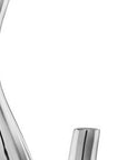 Set of Two Silver Aluminum Squiggly Vases