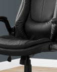 Black Adjustable Height Swivel Rolling Executive Office Chair