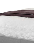 Solid Wood Queen Tufted Gray Upholstered Linen Bed With Nailhead Trim