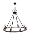 32" X 37" X 32" 8 Bulbs Rope  Pendant Lamp