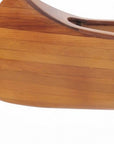 7" Brown Solid Wood Hand Painted Model Boat